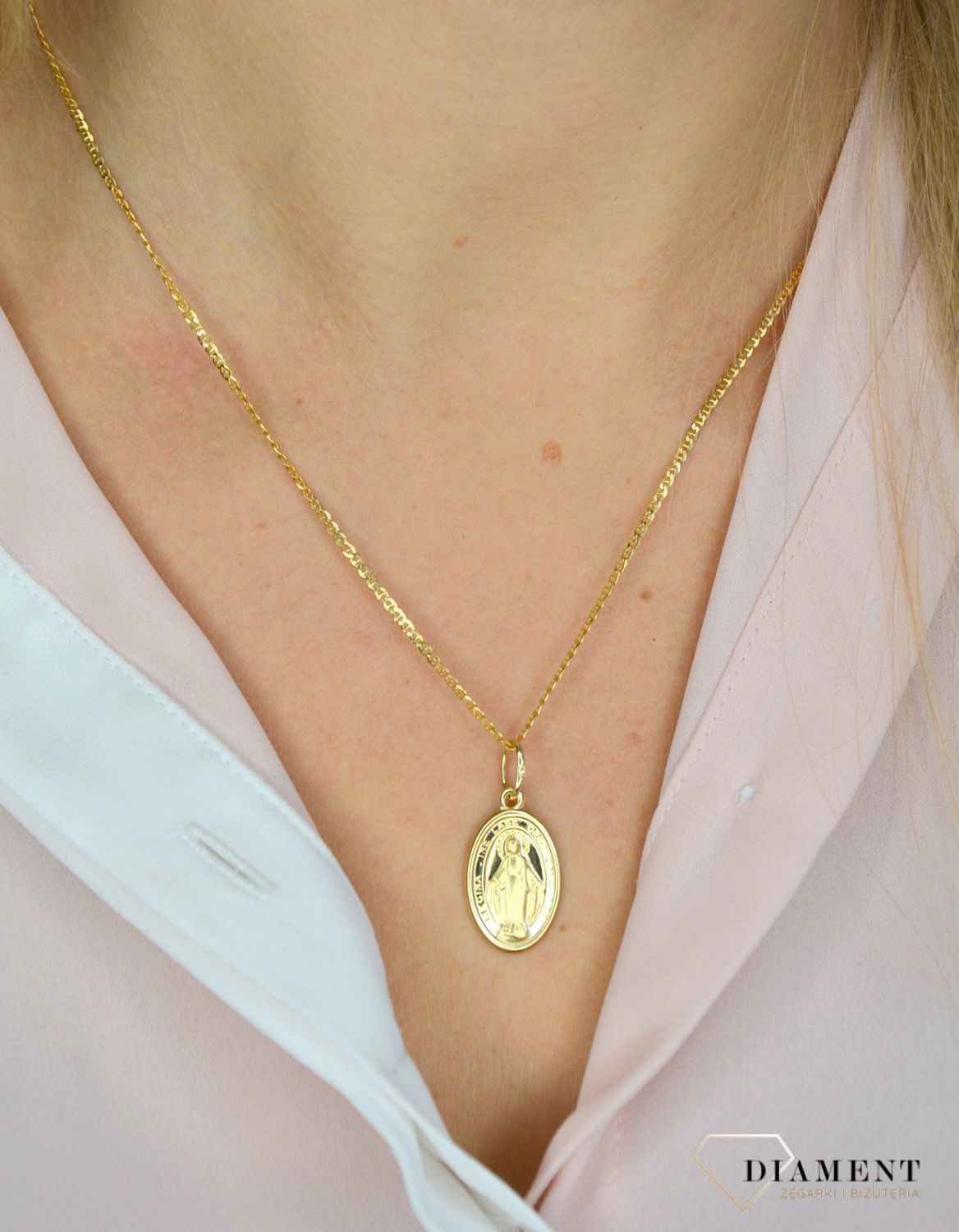 Zawieszka złoty 585 wisorek 'Medalik cudowny' ZA 5611 585.jpg